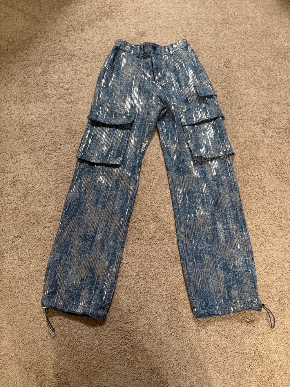 Got Me Glistening Sequin Cargo Pant